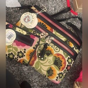 Spartina 449 Vibrant Floral Crossbody Bag